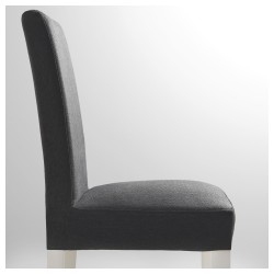 Фото1.Крісло білий,  Dansbo темно - сірий HENRIKSDAL IKEA 399.264.53